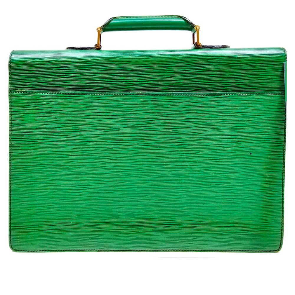 LOUIS VUITTON Borneo Green Epi Leather Ambassador Business Briefcase Laptop Bag - Picture 15 of 16